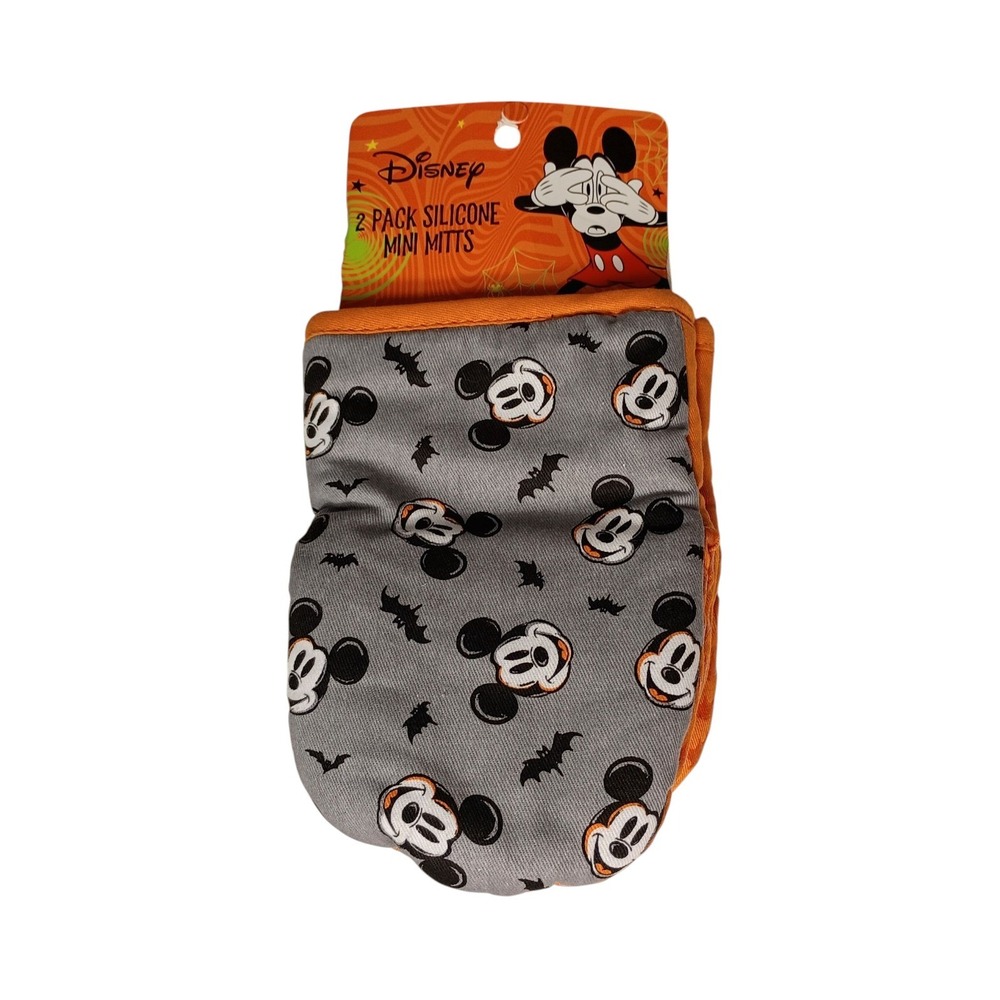 Disney Mickey Mouse Halloween 2 Pack Silicone Oven Mini‎ Mitts Mickey Bats